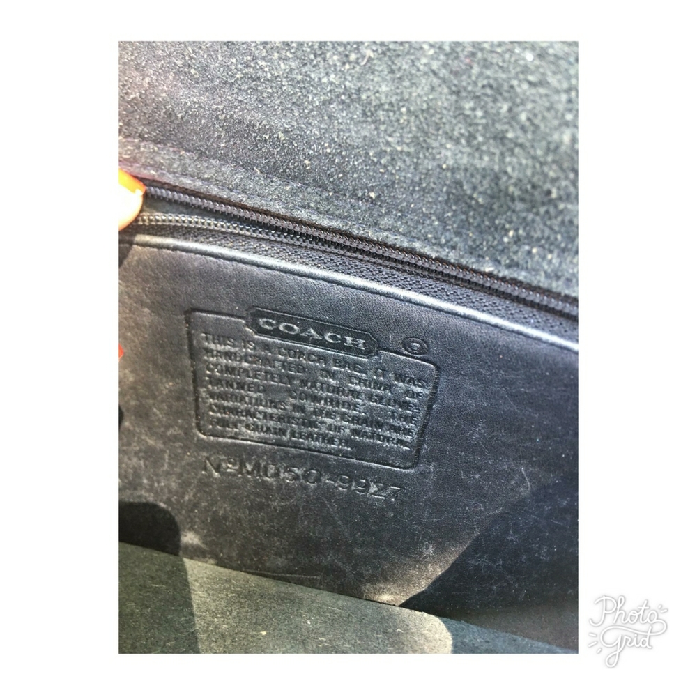 Vintage Black Leather Coach Crossbody Purse - Picture 6 of 6
